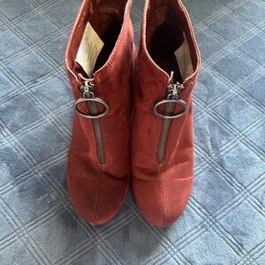American Eagle Outfitters Red Ankle Boots